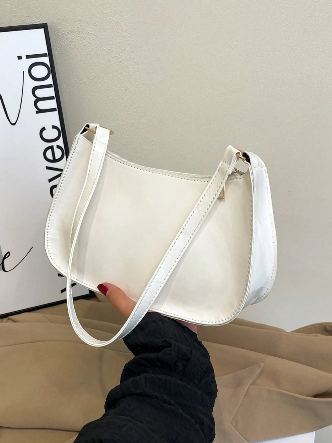 Rouge Mirror™- Bolso baguette de hombro