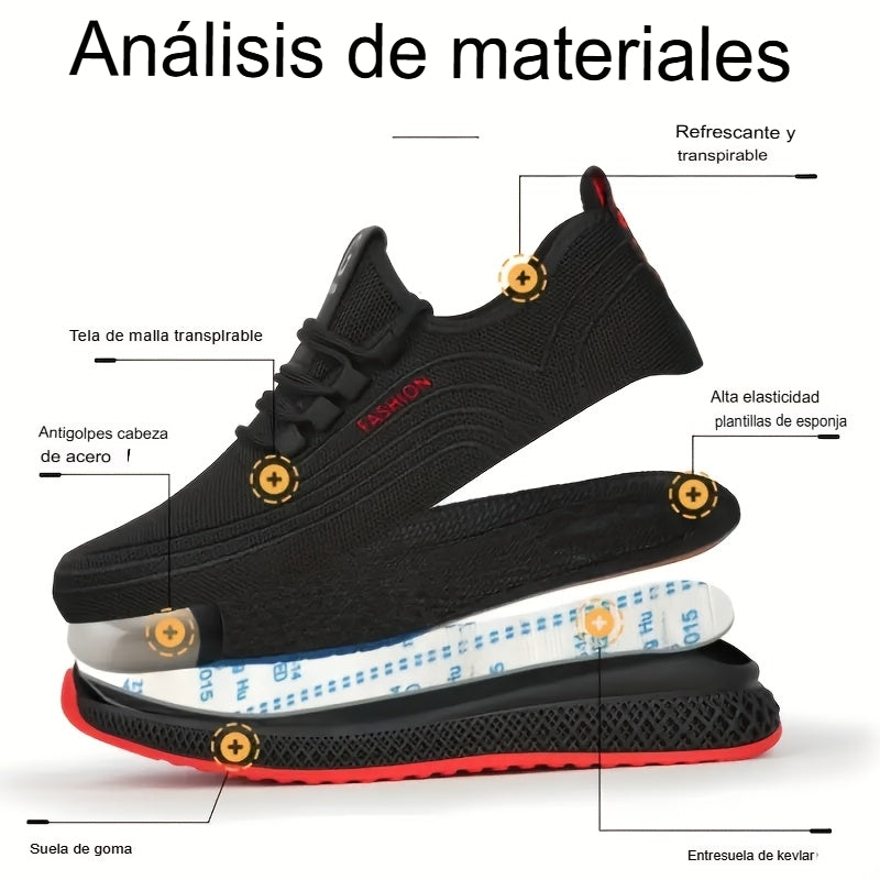 RedShield™ – Zapatillas de Seguridad con Punta de Acero y Suela Antigolpes