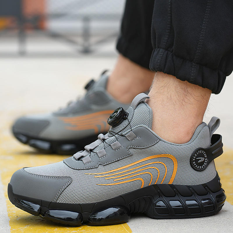 SteelGuard Pro™ – Zapatillas de Seguridad con Punta de Acero y Botón Giratorio