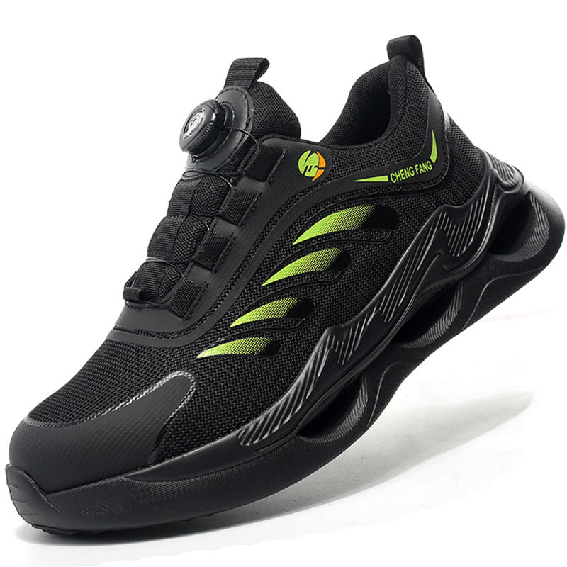 SteelGuard Pro™ – Zapatillas de Seguridad con Punta de Acero y Botón Giratorio