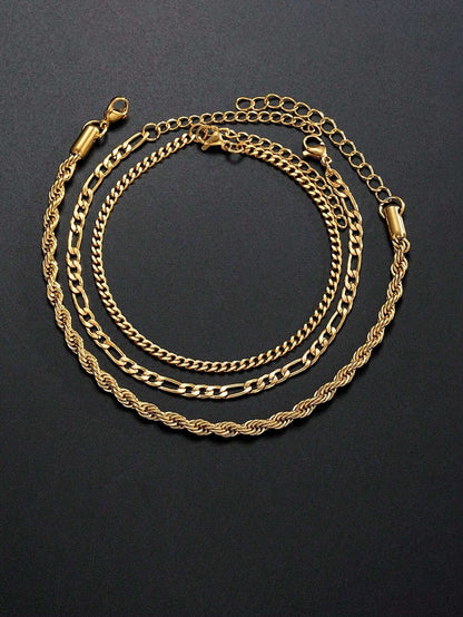 SteelLine™ – Set de Pulseras Minimalistas de Acero