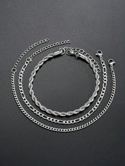 SteelLine™ – Set de Pulseras Minimalistas de Acero