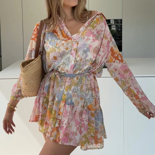 FloraLush™ – Vestido Floral Boho de Ensueño