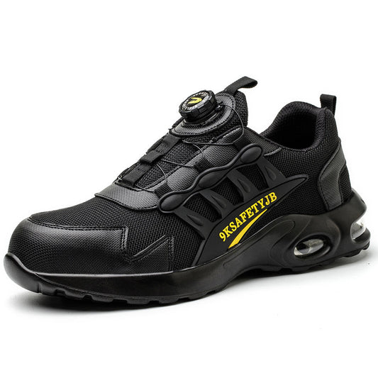 SteelGuard Pro™ – Zapatillas de Seguridad con Punta de Acero y Botón Giratorio